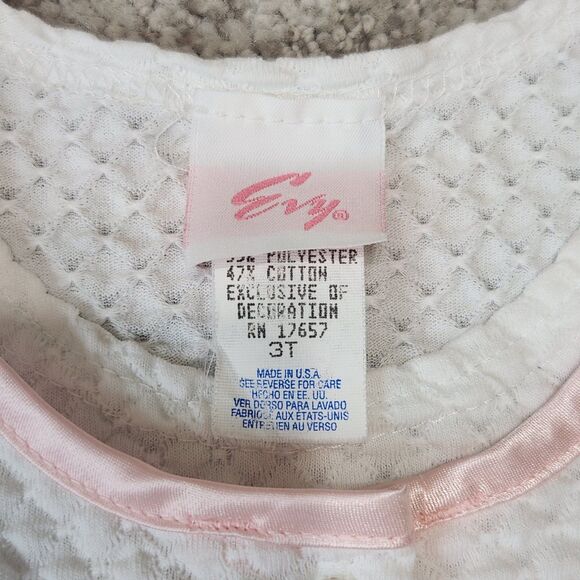 Evy of California vintage toddler girls white floral spring dress size 3T - Picture 2 of 10